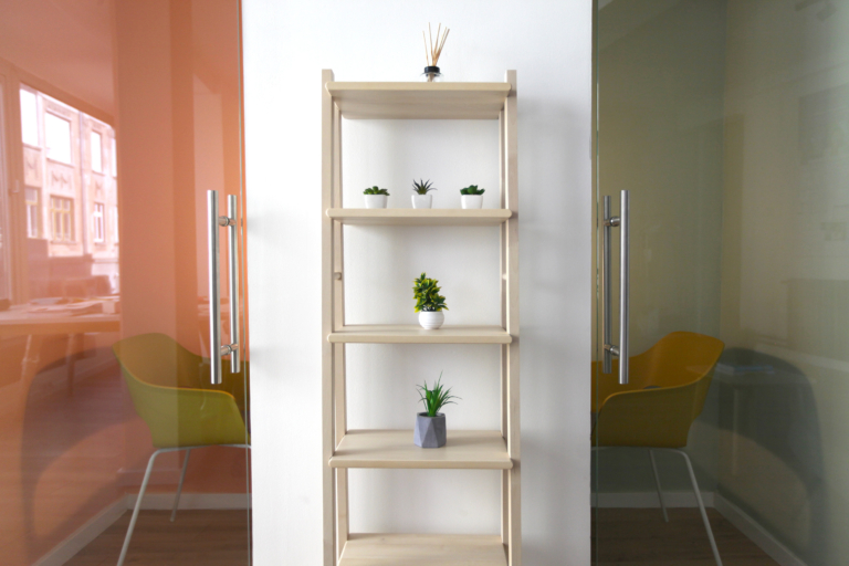two modern phone booths for private calls and virtual meetings in a coworking space in Sarajevo.